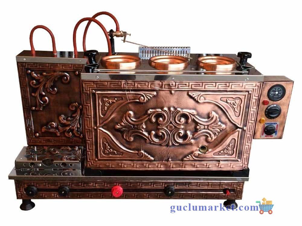 Bakır Çay Kazanı 3 demlikli 38 litre