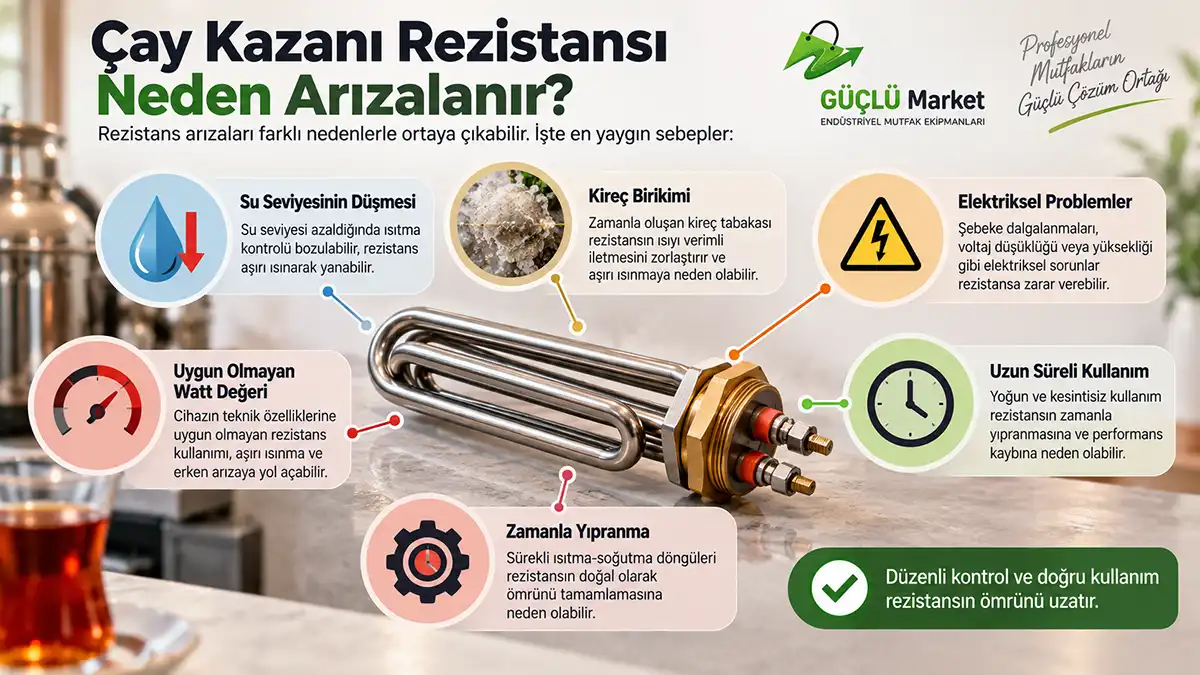 Çay Kazanı Rezistansı Arızası