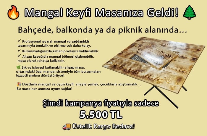 KAMPANYA! Ahşap Masa Masaları