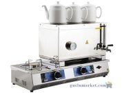 3 Demlikli Tüplü Çay Kazanı 33 Lt Tüplü Çay Ocağı Kazanı