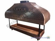 Bakır Ocakbaşı Mangal - Aşiyan Yazı işlemeli 150 cm