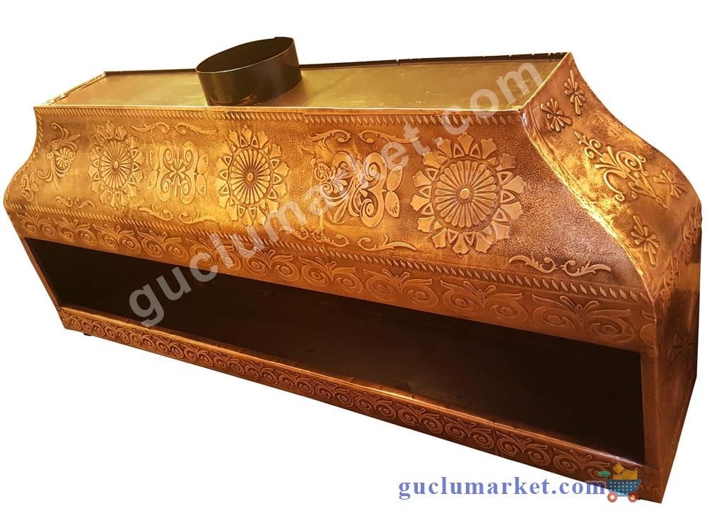 Bakır Ocakbaşı Mangal - Özel İşlemeli Kapalı model