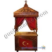 Kumda Kahve Arabası - Bayrak Motifli