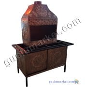 Bakır Barbekü - Mangal - Dolaplı Model