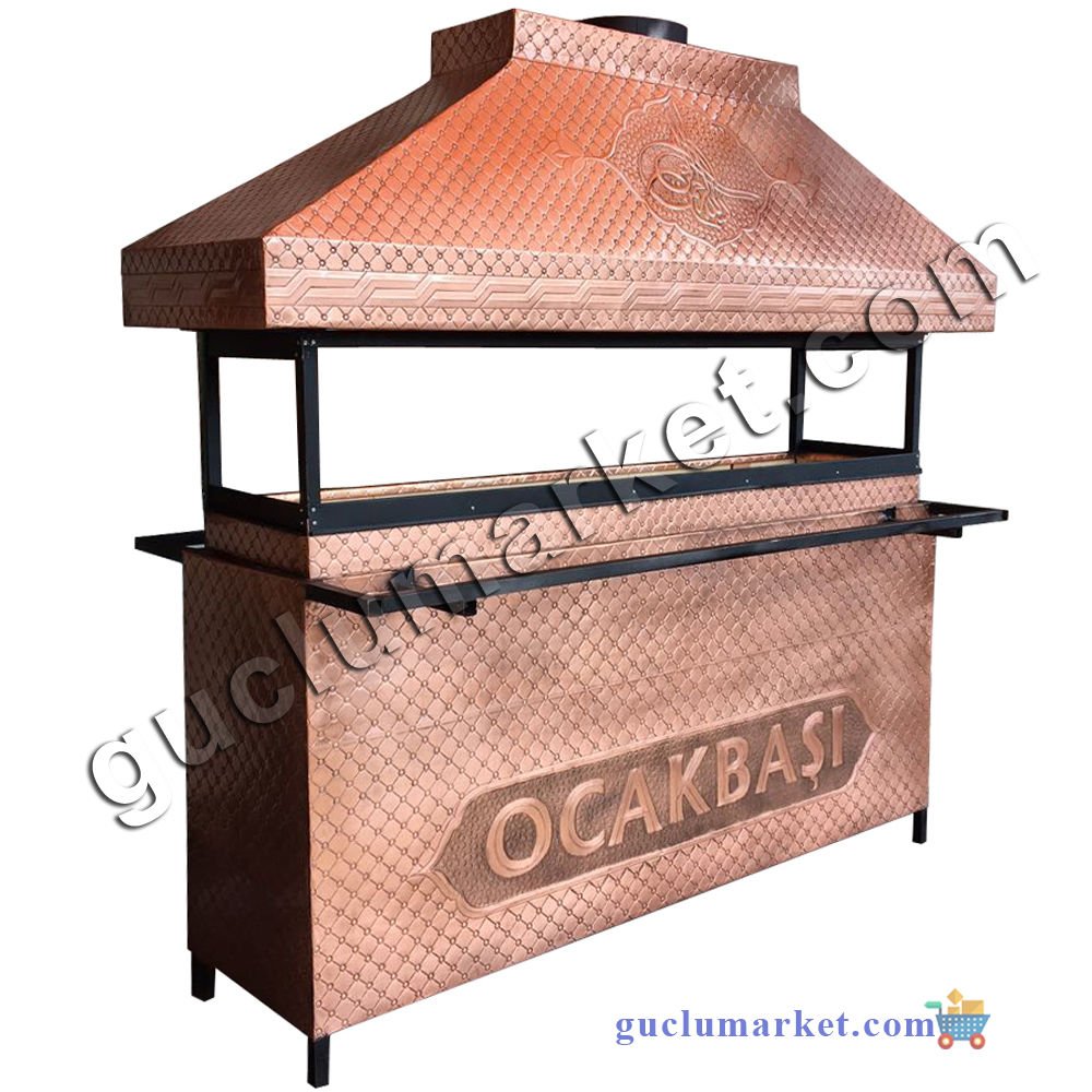 Tezgahlı Bakır Ocakbaşı Mangal 2 metre