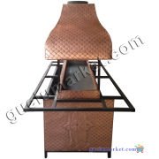 Tezgahlı Bakır Ocakbaşı Mangal 2 metre