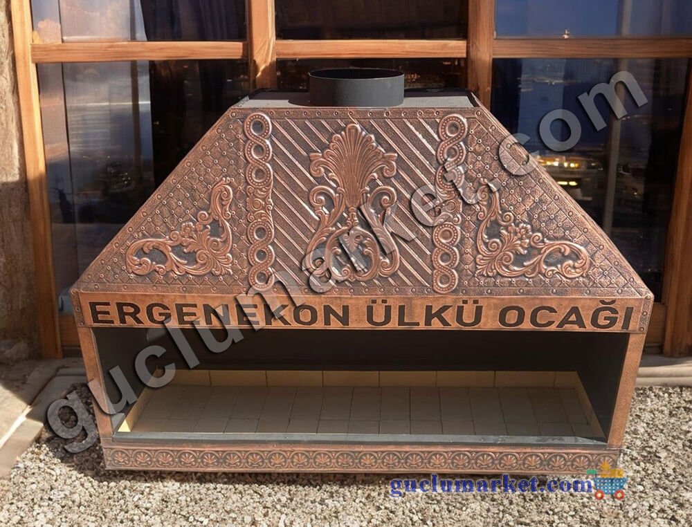 Bakır Ocakbaşı Kapalı Model Bakır Köfte Ocağı 120 cm