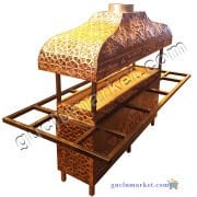 Bakır Ocakbaşı Tezgahlı Dolaplı 2 metre