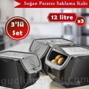 3'lü Soğan Patates Saklama Kabı Seti