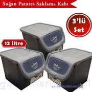 3'lü Soğan Patates Saklama Kabı Seti