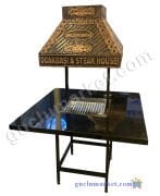 Mangal Masaları - Mangalbaşı Kendin Pişir Kendin Ye Masası 6 - 8 kişilik Full Ocakbaşı
