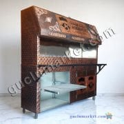 Raflı Dolaplı Tezgahlı Ocakbaşı Mangal Büyük Boy Bakır Ocakbaşı 2 metre