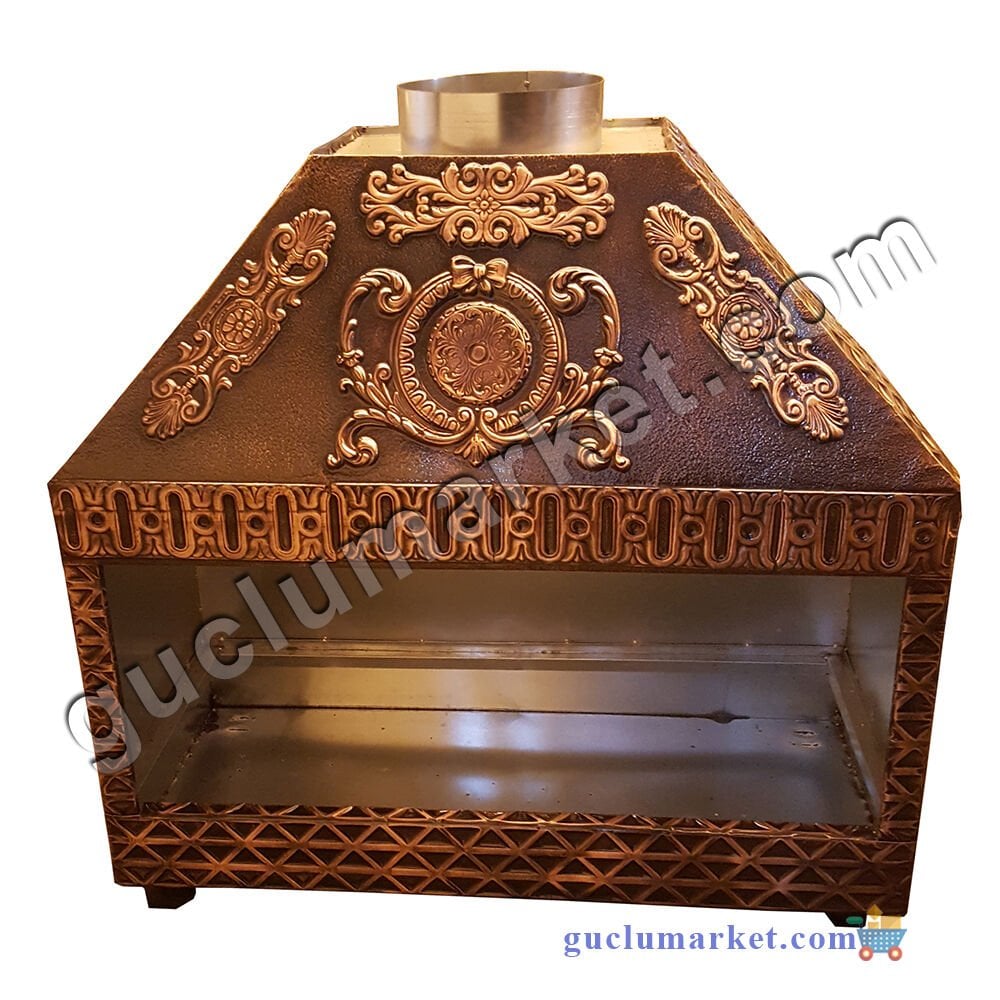 Bakır Ocakbaşı - İşlemeli Bakır Ocakbaşı Mangal Kapalı Model Köfte Ocağı