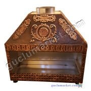 Bakır Ocakbaşı - İşlemeli Bakır Ocakbaşı Mangal Kapalı Model Köfte Ocağı