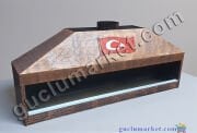 Bakır Ocakbaşı 2 metre - Bayrak Motifli Kapalı Model