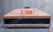 Bakır Ocakbaşı 2 metre - Bayrak Motifli Kapalı Model