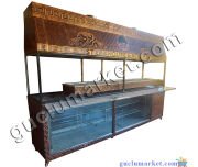 Kebap Dolabı Bakır Ocakbaşı Mangal Camlı & Vitrinli – Profesyonel Steakhouse Konsepti