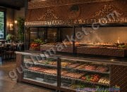 Kebap Dolabı Bakır Ocakbaşı Mangal Camlı & Vitrinli – Profesyonel Steakhouse Konsepti