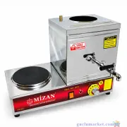 1 Demlikli Paslanmaz Elektrikli Çay Kazanı 304 Kalite - 10 litre
