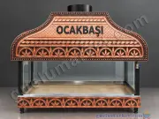 Temperli Camlı Bakır Ocakbaşı 150 cm